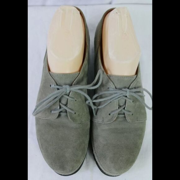L'AMOUR DES PIEDS platform gray suede lace up shoes. Round toe. Size 7.5. - Picture 10 of 11